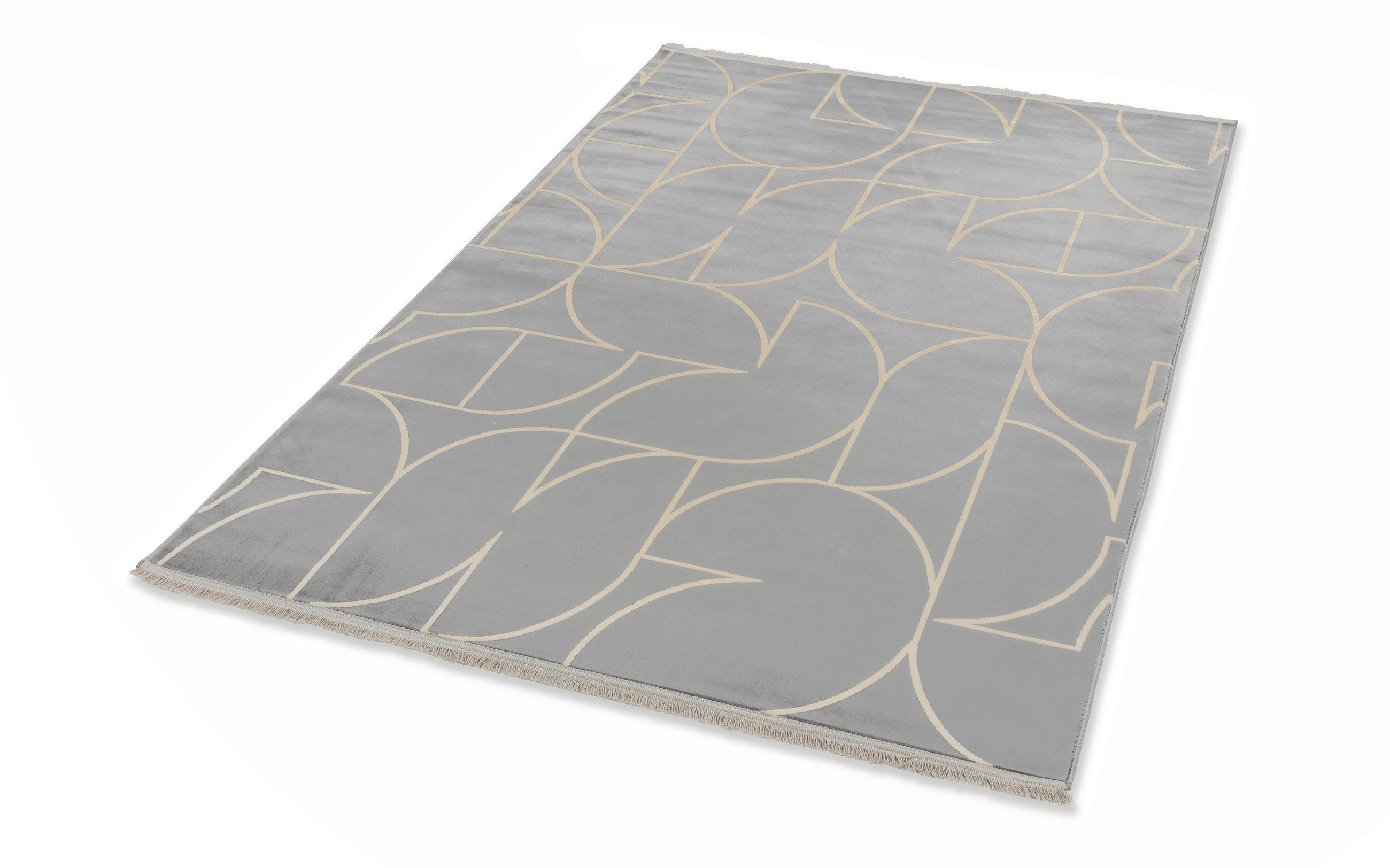 WEBTEPPICH 80/150 cm Magic Grau, Goldfarben  - Goldfarben/Grau, Basics, Textil (80/150cm) - Schöner Wohnen