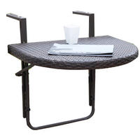 BALKONHÄNGETISCH Metall, Kunststoff Dunkelbraun  - Dunkelbraun, MODERN, Kunststoff/Metall (60/43/50cm) - Gardenson