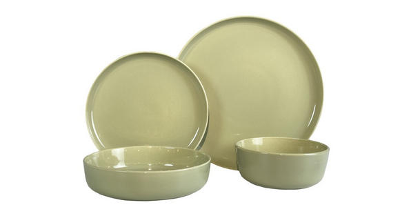 KOMBISERVICE Colori verde 24-teilig  - Grün, Trend, Keramik - Novel