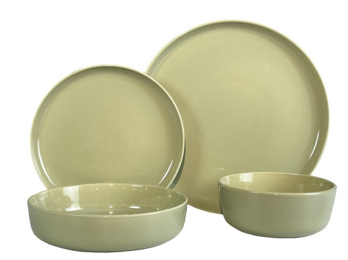 KOMBISERVICE Grün Colori verde 24-teilig 6 Personen  - Grün, Trend, Keramik - Novel