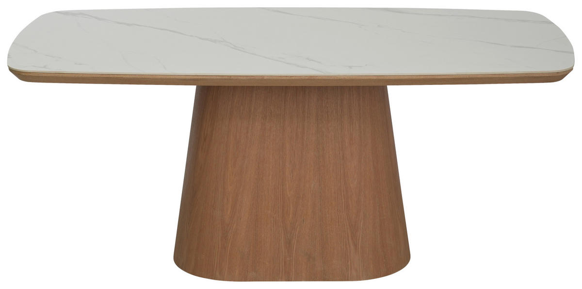 ESSTISCH 180/90/76 cm Nachbildung  Metall, Keramik, Holzwerkstoff rechteckig Naturfarben, Weiß  - Naturfarben/Weiß, MODERN, Keramik/Holzwerkstoff (180/90/76cm) - Livetastic