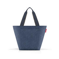KABELKA SHOPPER tmavomodrá - čierna/biela, Basics, textil (51/30,5/26cm) - Reisenthel