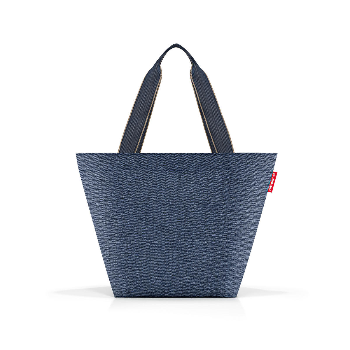 KABELKA SHOPPER tmavomodrá - čierna/biela, Basics, textil (51/30,5/26cm) - Reisenthel