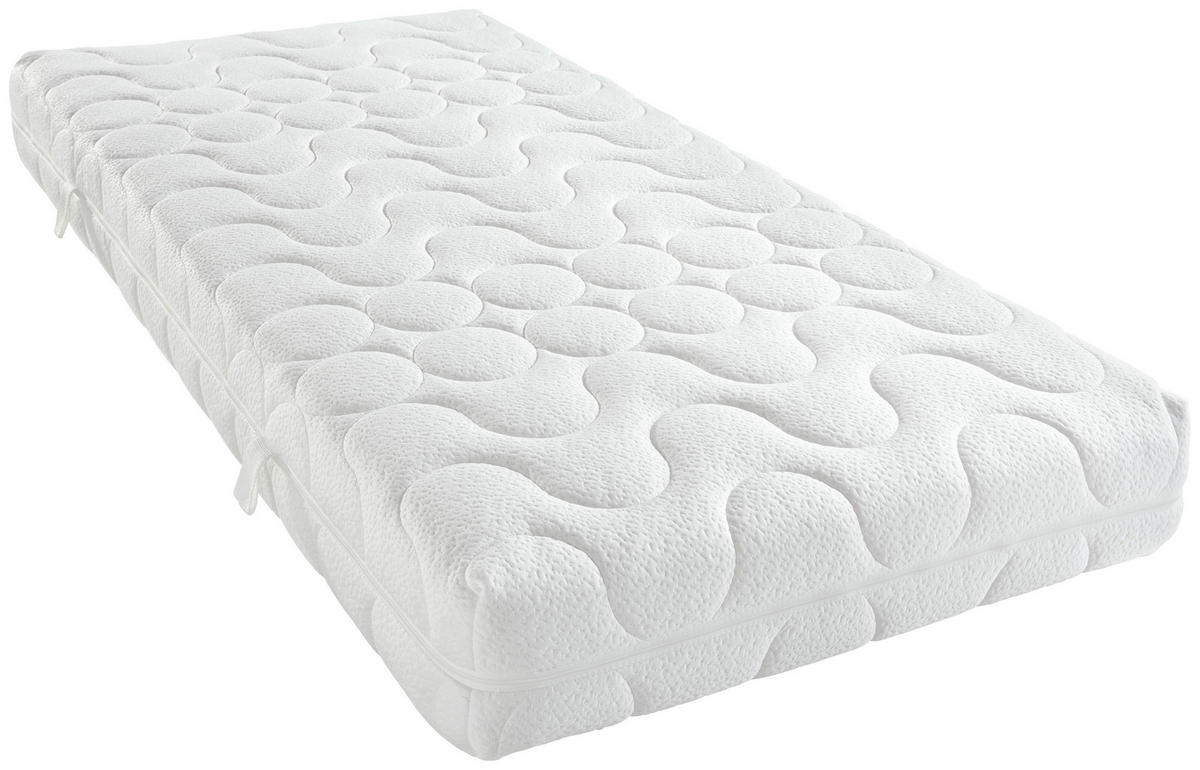 TASCHENFEDERKERNMATRATZE 160/200 cm Höhe ca. 22 cm  - Weiss, Basics, Textil (160/200cm) - Sleeptex