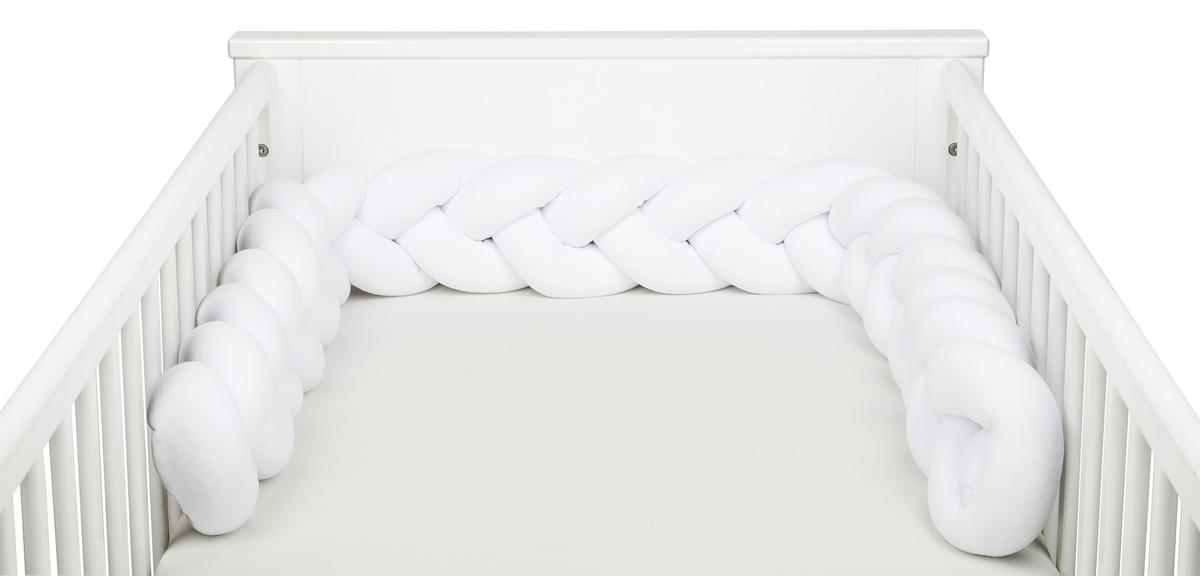 VAROVALNA ROLA ZA POSTELJICO  Trendy         spleteno  bela  - bela, Trend, tekstil (200cm) - Patinio