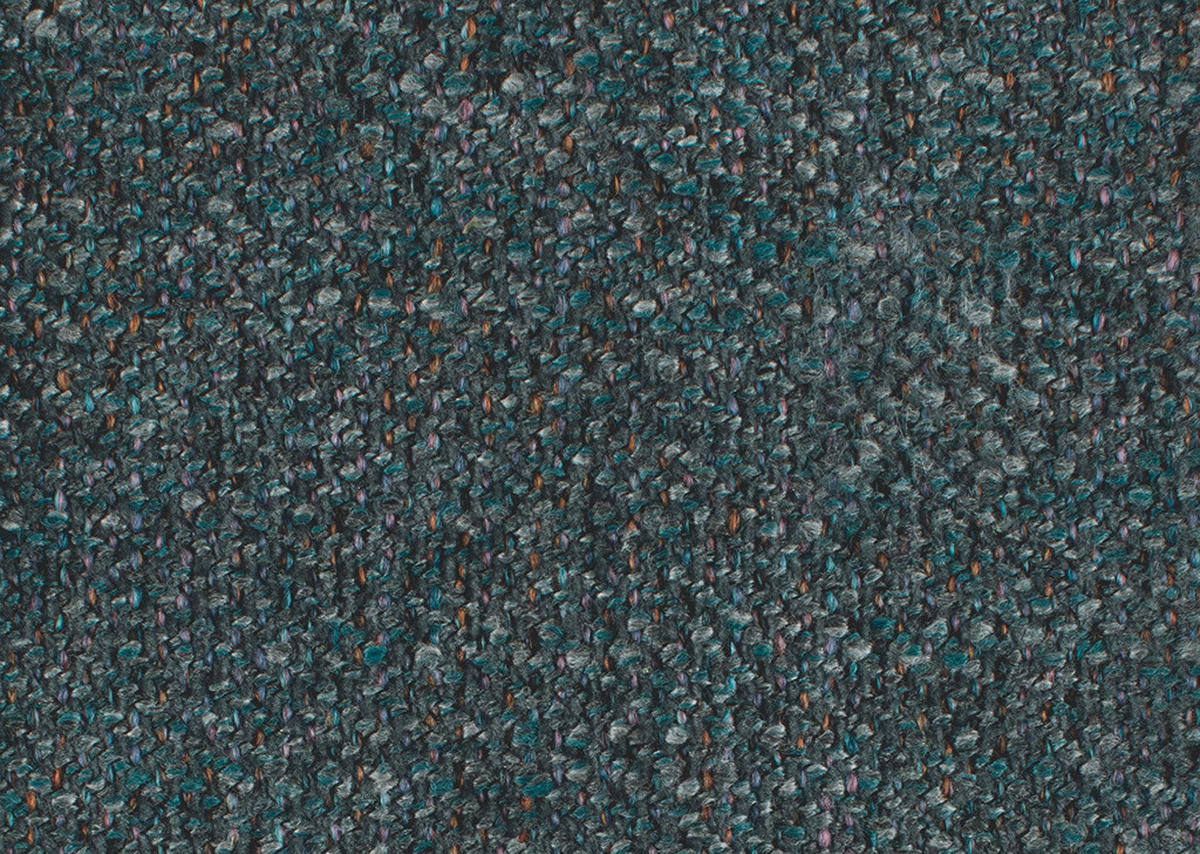 ECKSOFA in Flachgewebe Blaugrau  - Blaugrau/Schwarz, Design, Textil/Metall (273/191cm) - Moderano