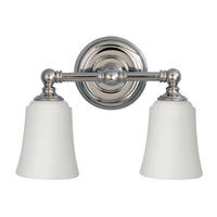 BADEZIMMER-WANDLEUCHTE Hugo Lake  - Chromfarben, Design, Glas/Metall (33/24.8/15.2cm) - Elstead Lighting