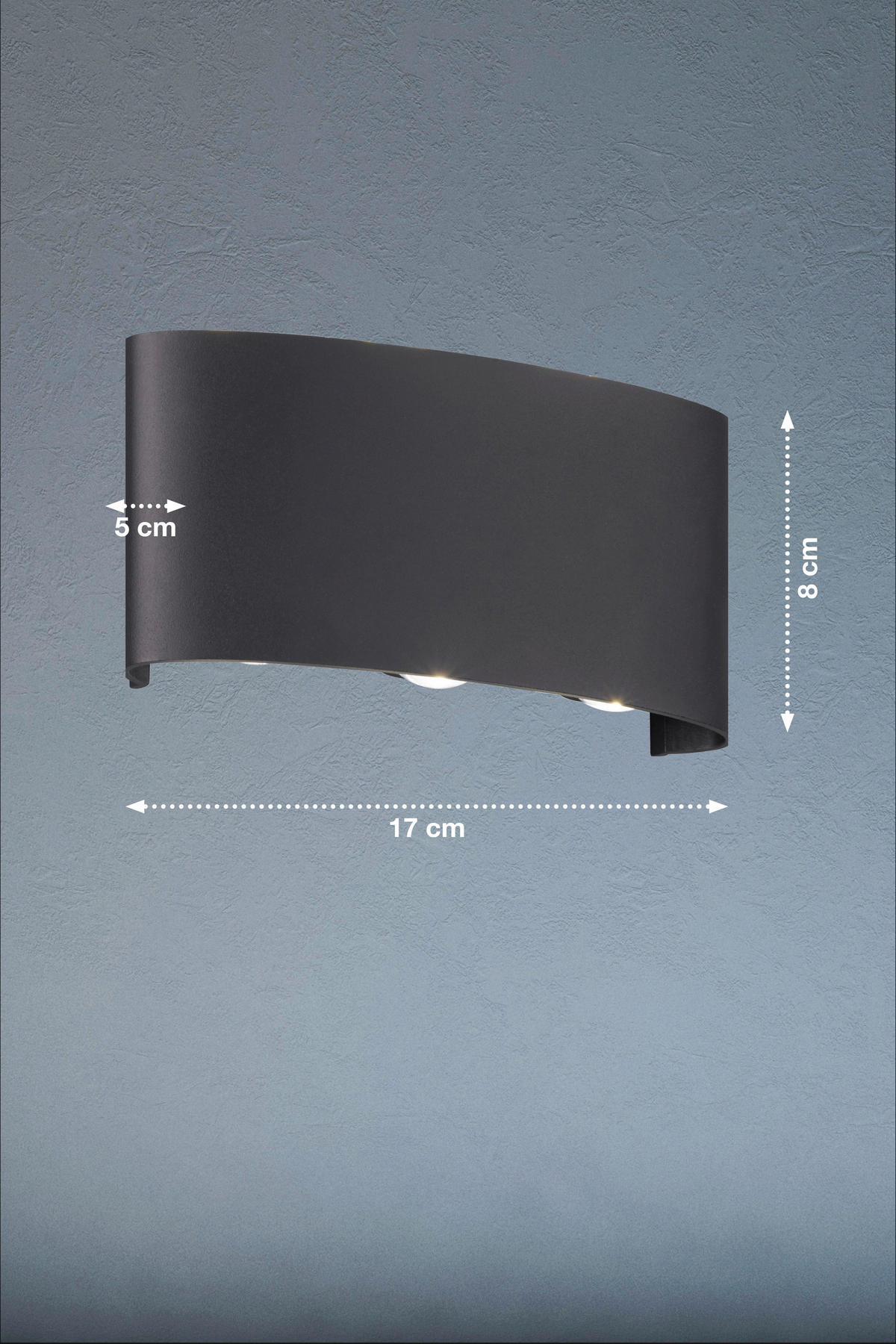 AUßENWANDLEUCHTE Berlin 8/17 cm   - Schwarz, KONVENTIONELL, Glas/Metall (8/17cm) - Fischer & Honsel