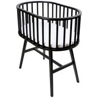 BEISTELLBETT 83/52/88 cm  - Schwarz, Trend, Holz/Holzwerkstoff (83/52/88cm) - Jimmylee