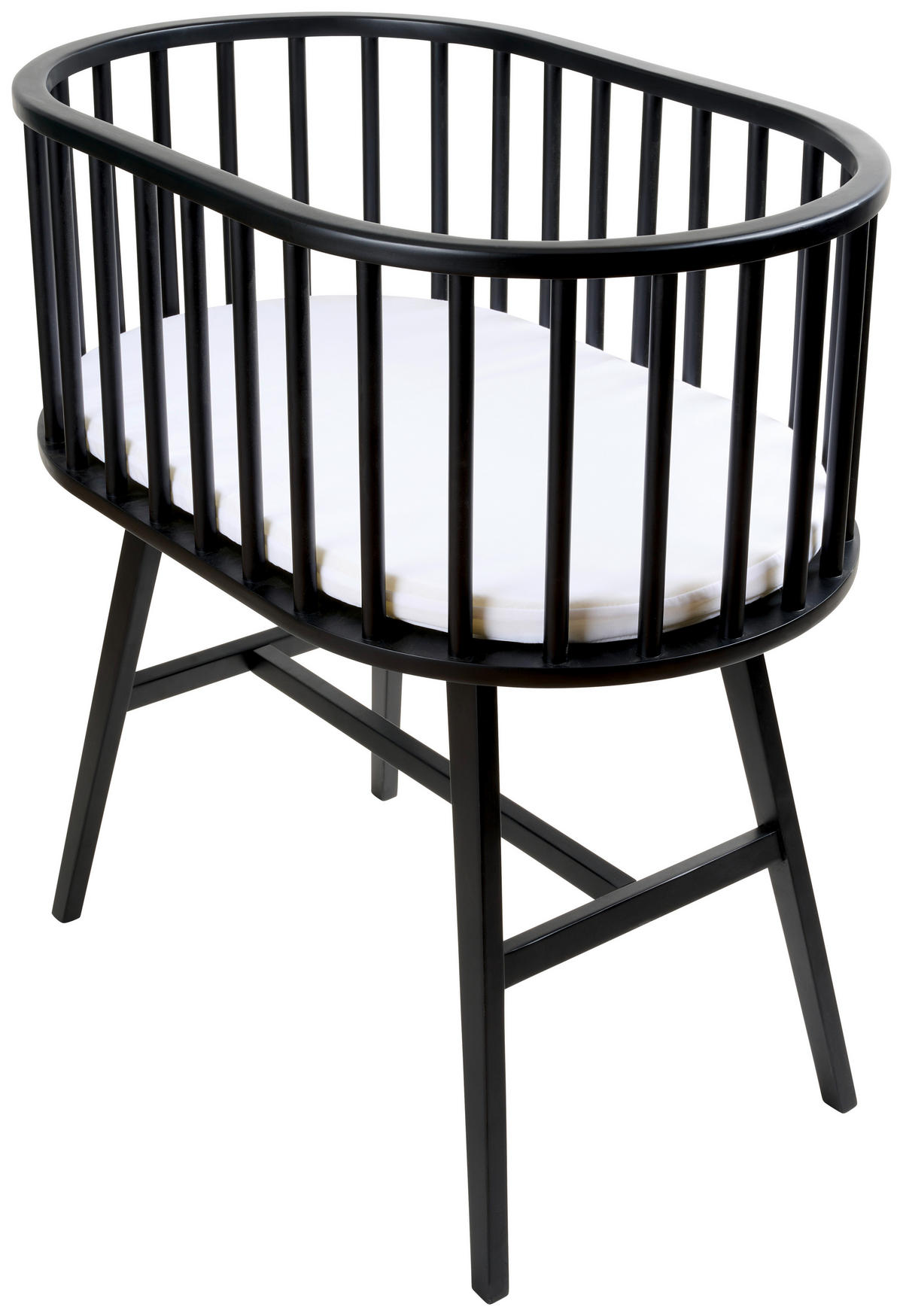 BEISTELLBETT 83/52/88 cm  - Schwarz, Trend, Holz/Holzwerkstoff (83/52/88cm) - Jimmylee