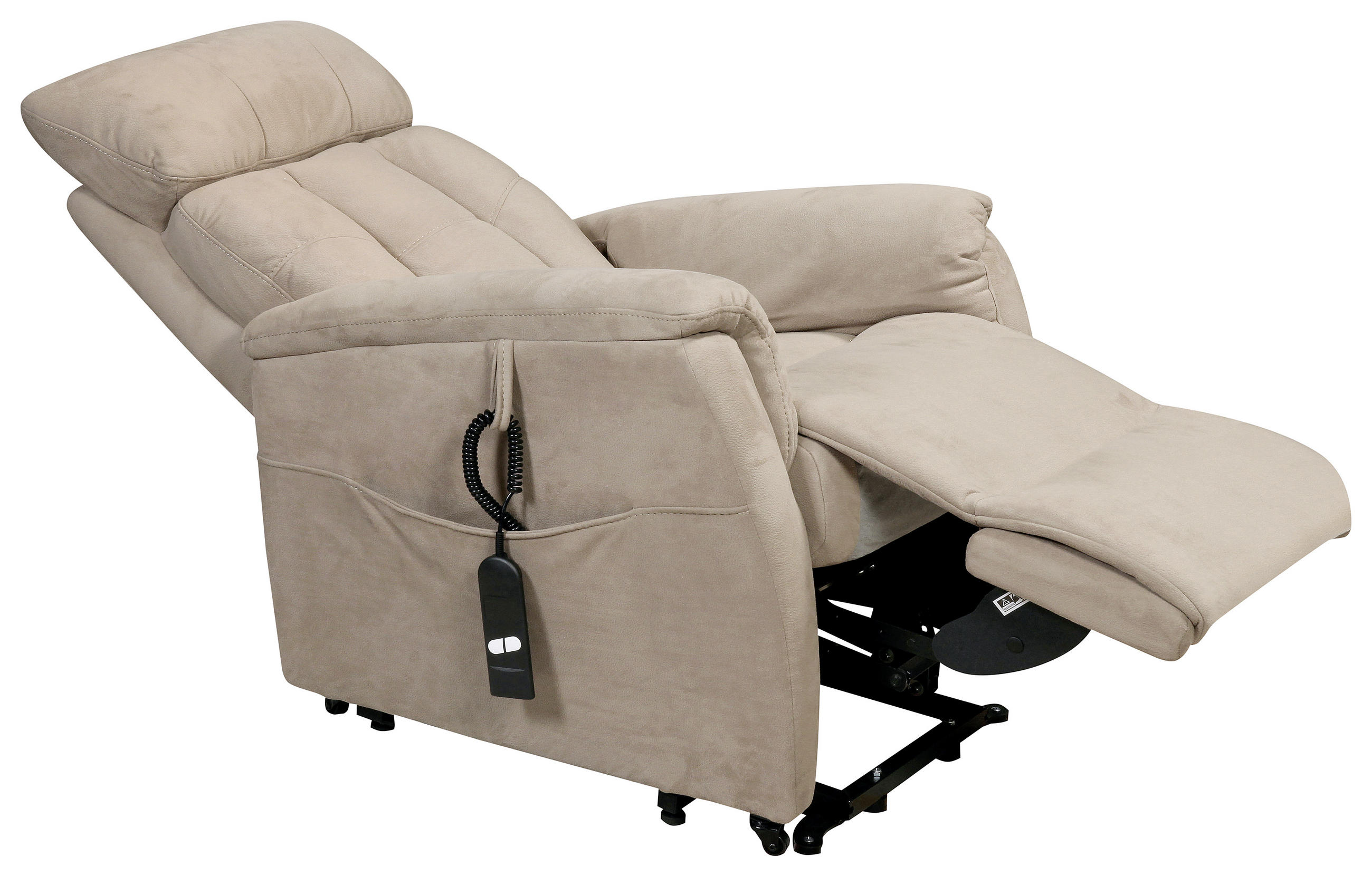 TV-FOTELJ,  svetlo rjava tekstil - svetlo rjava/črna, Design, kovina/tekstil (82/107/94cm) - Xora