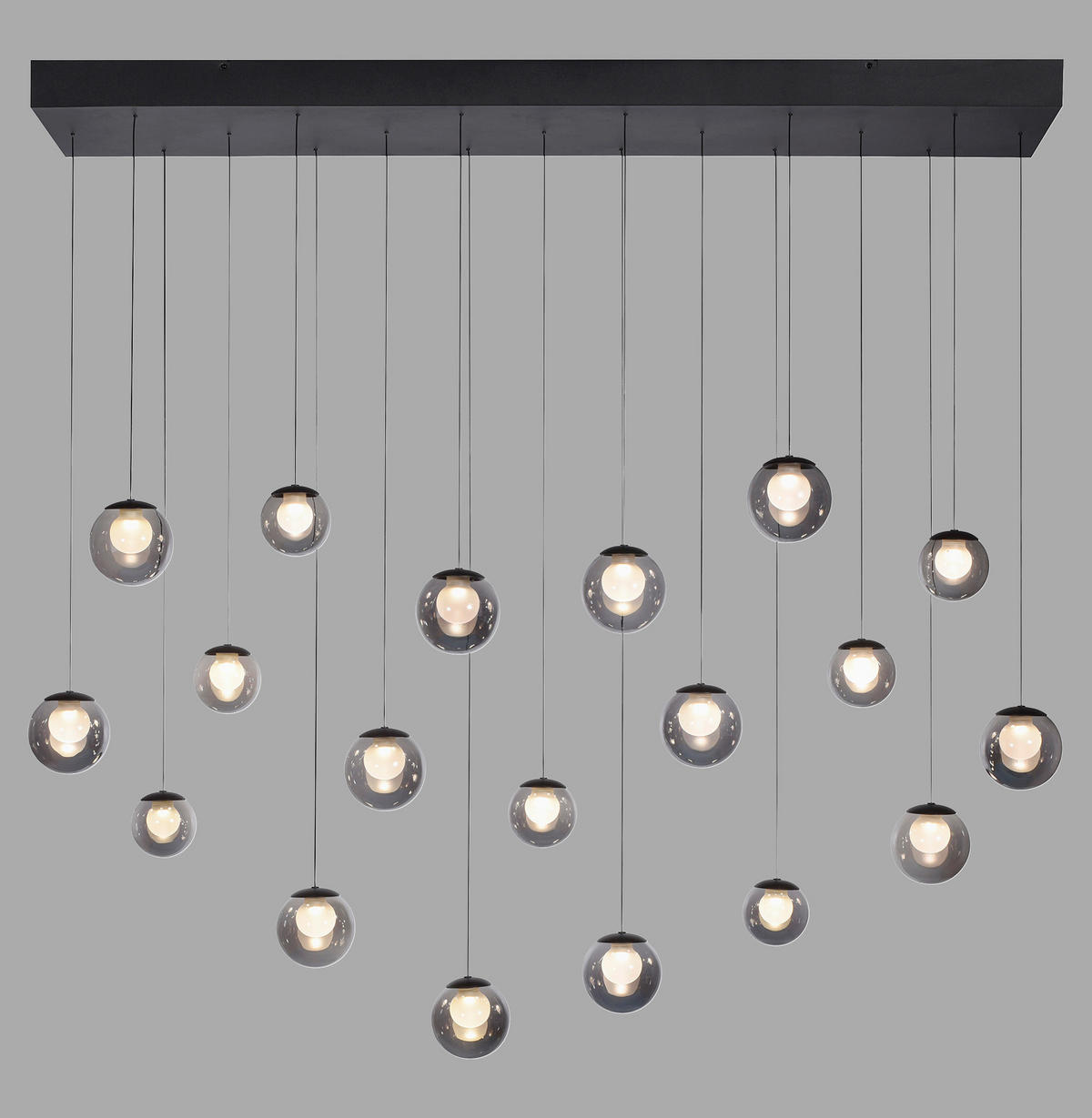 LED-HÄNGELEUCHTE 150/40/180 cm   - Anthrazit, Design, Glas/Metall (150/40/180cm) - Neuhaus PURE