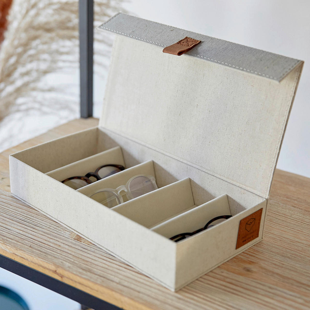 BRILLENBOX - Beige, Basics, Karton/Textil (30/17/6cm) - Store It