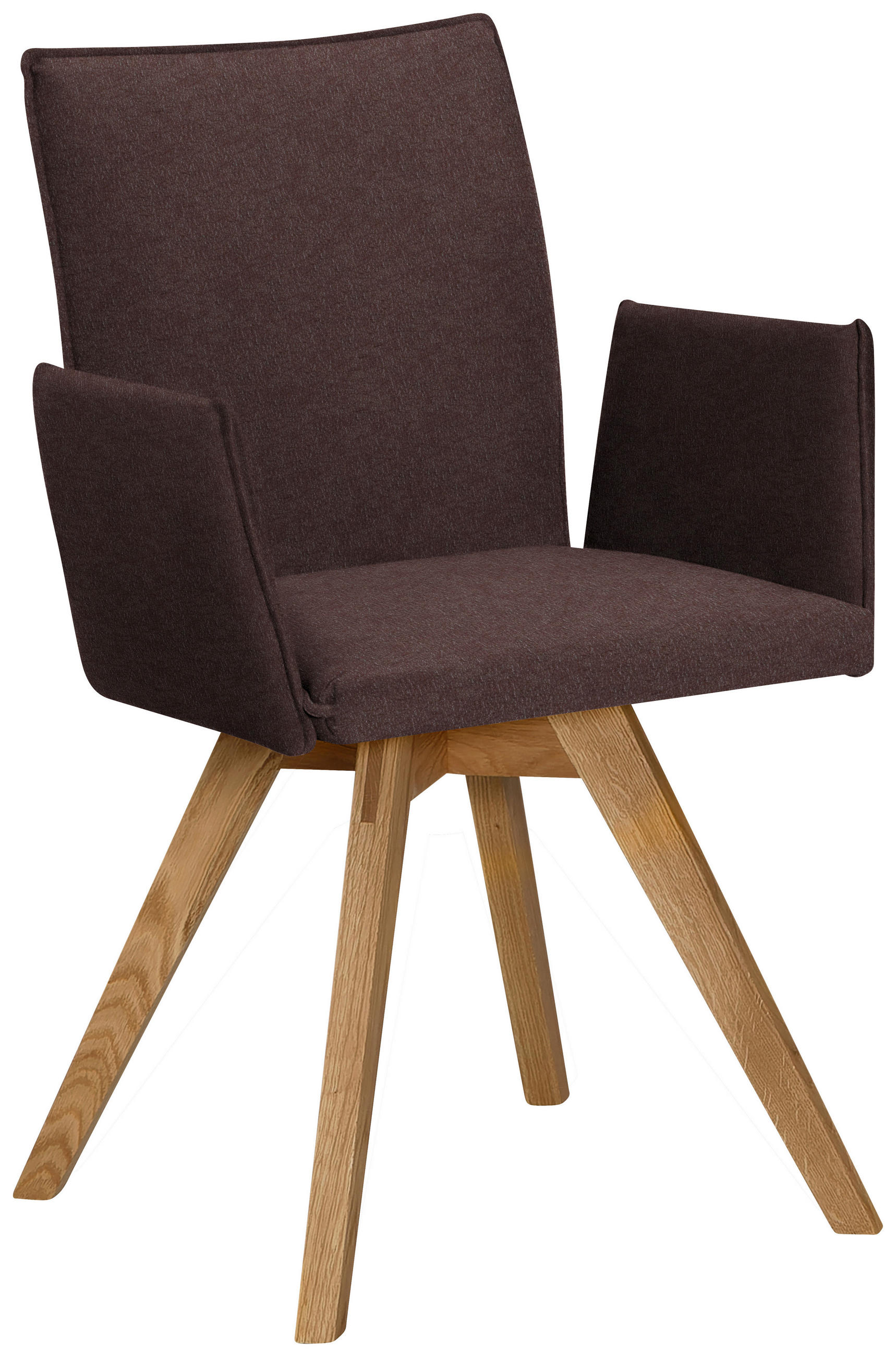 ARMLEHNSTUHL in Holz, Textil Eichefarben, Dunkelbraun  - Eichefarben/Dunkelbraun, KONVENTIONELL, Holz/Textil (60/91/61cm) - Moderano
