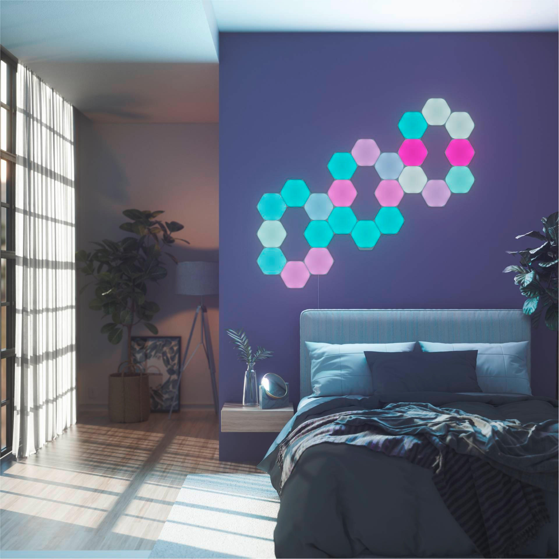 NANOLEAF HEXAGONS 3ER Erweiterungsset 23/0,6/20 cm - Weiß, Basics, Kunststoff (23/0,6/20cm)