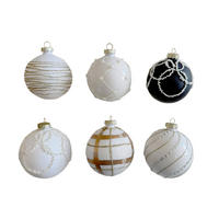 CHRISTBAUMKUGEL 6 cm  - Goldfarben/Schwarz, LIFESTYLE, Glas/Kunststoff (6cm) - X-Mas