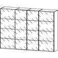 SCHWEBETÜRENSCHRANK 316/223/68 cm 4-türig Weiß  - Chromfarben/Weiß, Design, Glas/Holzwerkstoff (316/223/68cm) - Novel