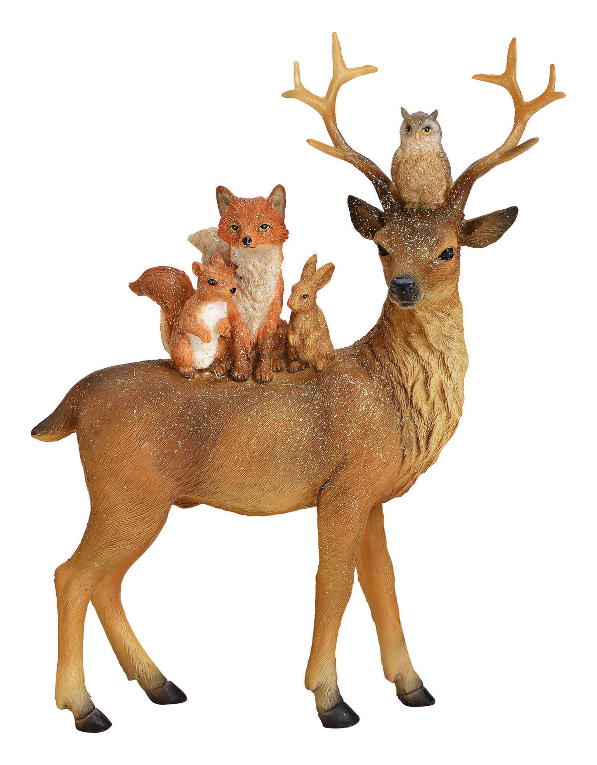 DEKOHIRSCH  - Braun, Basics, Kunststoff (16/25/5cm) - X-Mas