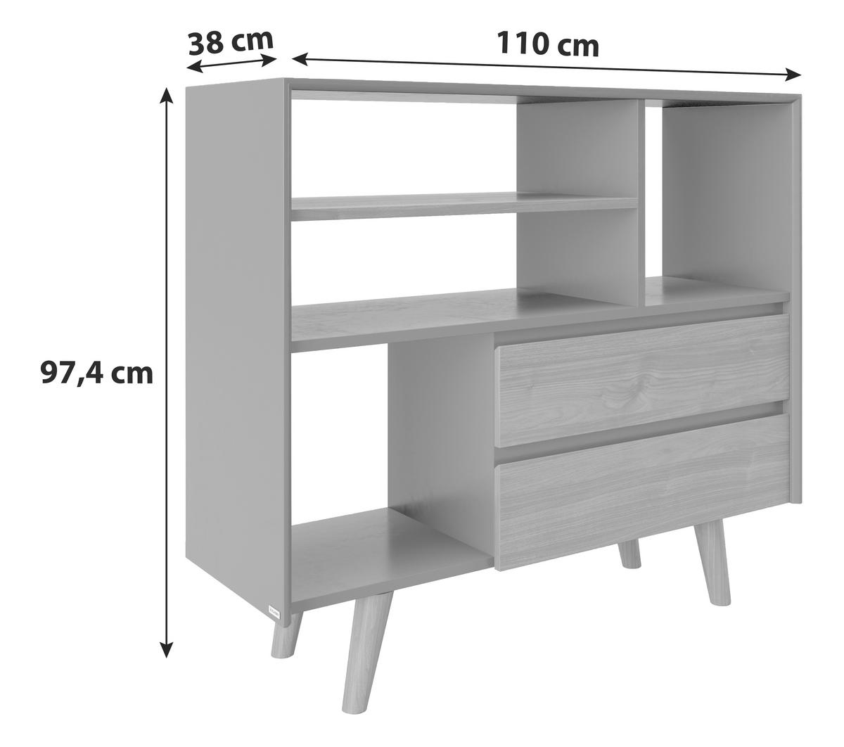 REGAL  - Walnussfarben, KONVENTIONELL, Holz/Holzwerkstoff (110/97,4/38cm) - Playboy
