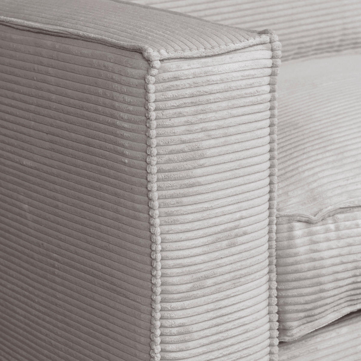 SCHLAFSOFA Cord Hellgrau  - Dunkelbraun/Hellgrau, Design, Holz/Textil (203/85/99cm) - MID.YOU