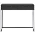 KONSOLENTISCH Grau, Schwarz  - Schwarz/Grau, Design, Holzwerkstoff/Metall (100/36/77cm) - Novel