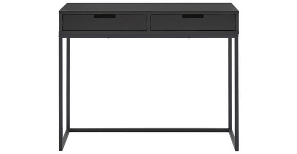 KONSOLENTISCH Grau, Schwarz - Schwarz/Grau, Design, Holzwerkstoff/Metall (100/36/77cm) - Novel