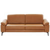 3-SITZER-SOFA in Echtleder Cognac  - Cognac/Schwarz, Design, Leder/Metall (224/88/100cm) - Valdera