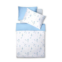 POVLEČENÍ, makosatén, bílá, pastelově modrá, šalvějově zelená, 140/200 cm  - bílá/šalvějově zelená, Trend, textil (140/200cm) - Fleuresse