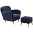 SESSEL in Textil, Holzwerkstoff Blau - Blau/Kieferfarben, Trend, Holz/Holzwerkstoff (82/88/92cm) - Carryhome SESSEL in Textil, Holzwerkstoff Blau - Blau/Kieferfarben, Trend, Holz/Holzwerkstoff (82/88/92cm) - Carryhome