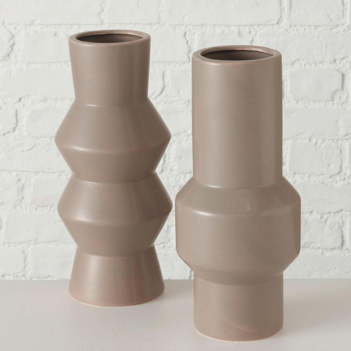 VASE  - Beige, Basics, Keramik (30/13cm) - Ambia Home