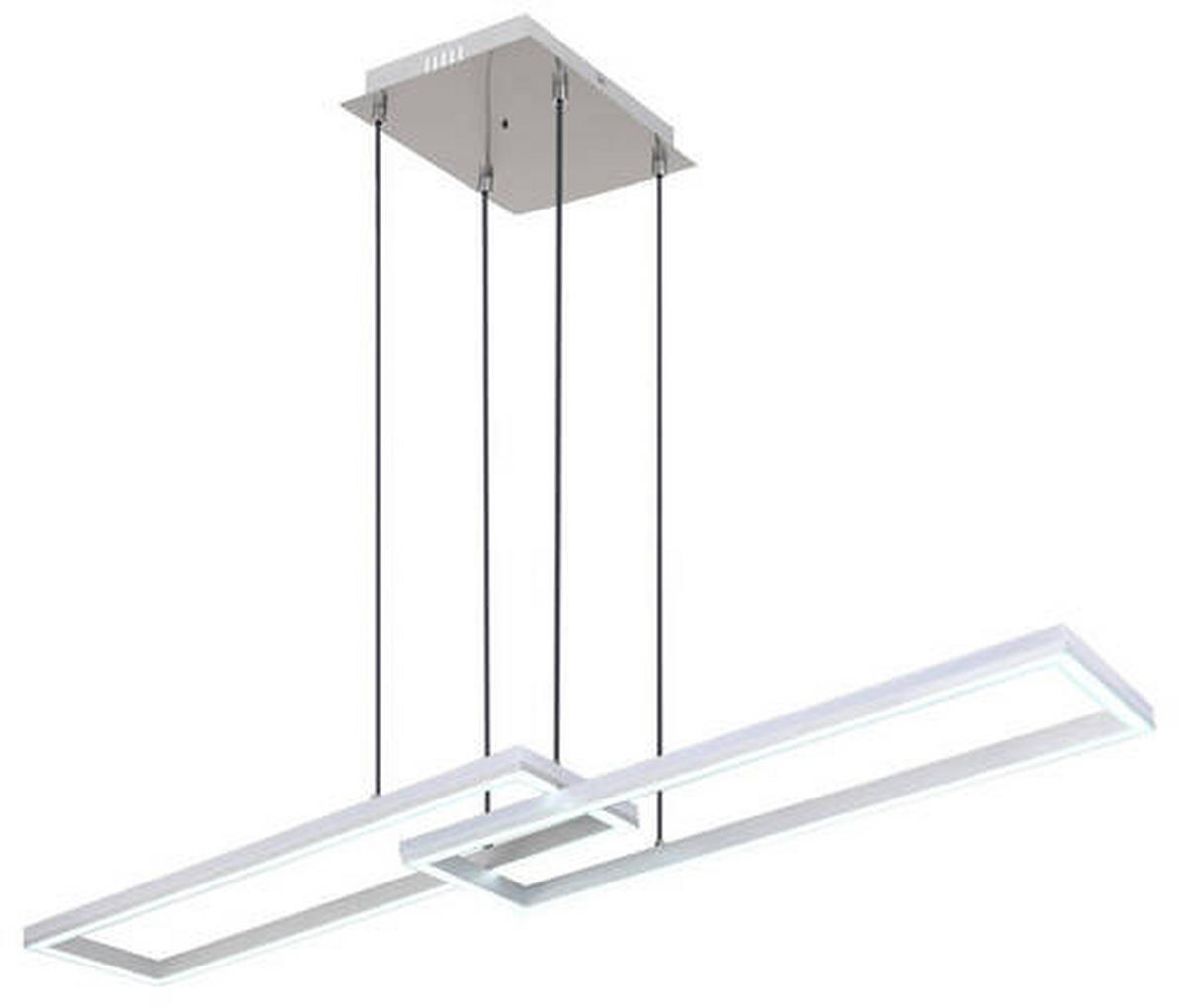LED-HÄNGLAMPA 119,5/25,5/120 cm  - opal/silver, Trend, metall/plast (119,5/25,5/120cm) - Globo