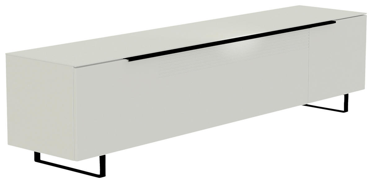 LOWBOARD  in 210/51/45 cm  - Schwarz/Weiß, Design, Glas/Holzwerkstoff (210/51/45cm) - Moderano