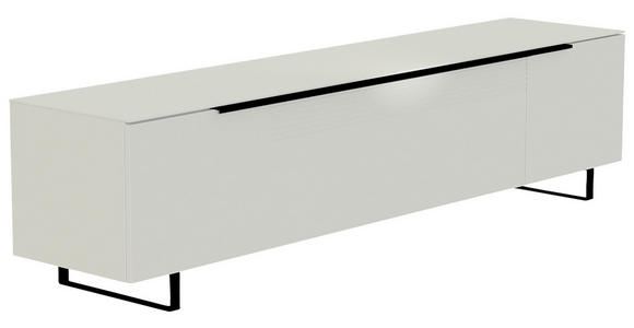 LOWBOARD  210/51/45 cm  Beimöbel erhältlich, stehend, Abdeckplatte aus Glas  - Schwarz/Weiß, Design, Glas/Holzwerkstoff (210/51/45cm) - Moderano