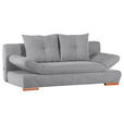 SCHLAFSOFA Flachgewebe Grau  - Buchefarben/Grau, Design, Holz/Textil (200/75/92cm) - Carryhome