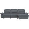 ECKSOFA in Mikrofaser Anthrazit  280/184 cm  - Chromfarben/Anthrazit, Design, Textil/Metall (280/184cm) - Pure Home Comfort