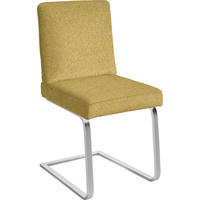 SCHWINGSTUHL  in Stahl Chenille  - Chromfarben/Gelb, Design, Textil/Metall (46/92/60cm) - Dieter Knoll