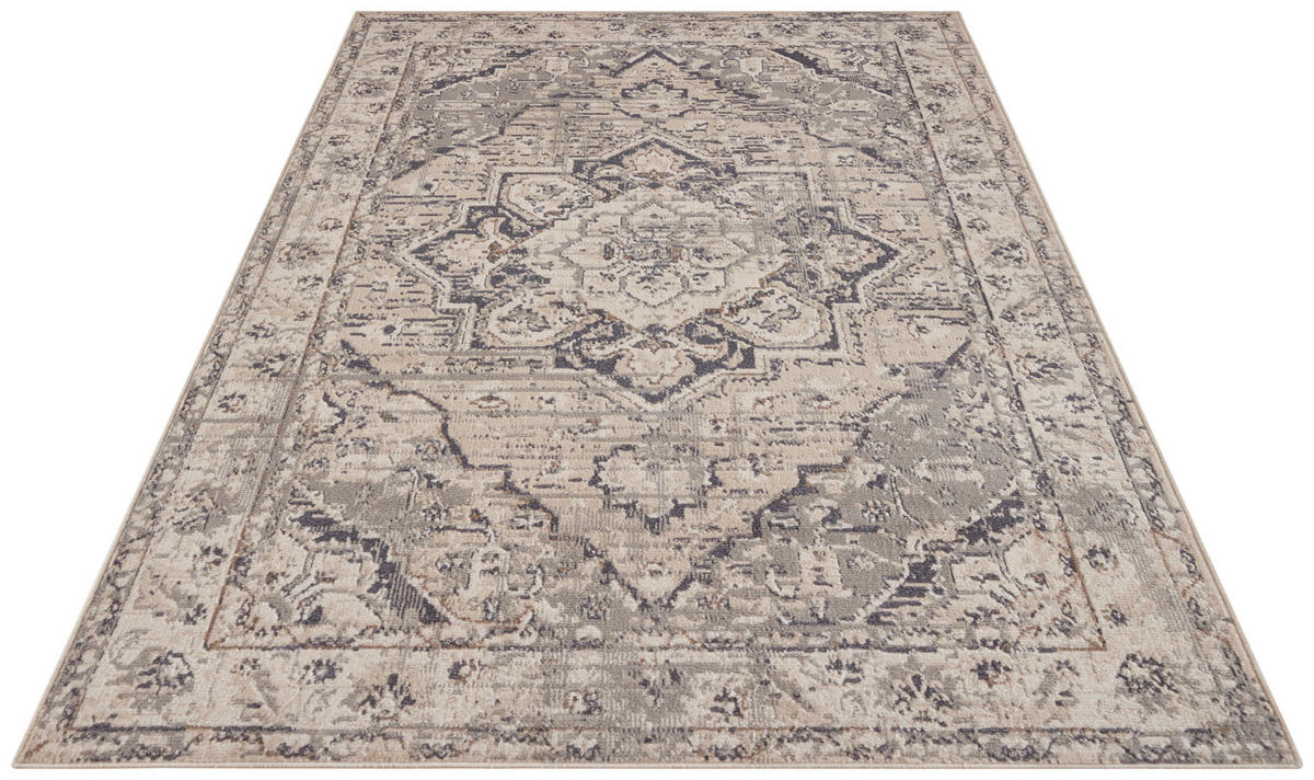 FLACHWEBETEPPICH 200/280 cm Terrain Creme, Grau  - Creme/Grau, Design, Kunststoff/Textil (200/280cm)