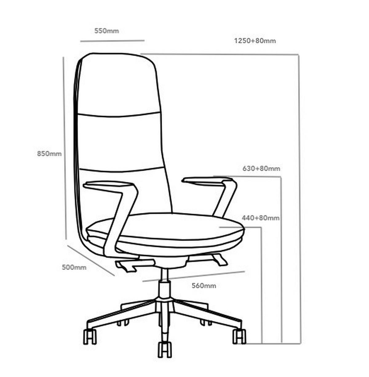 UREDSKI STOLAC    - crna, Moderno, metal/plastika (56/125/50cm) - Moderano