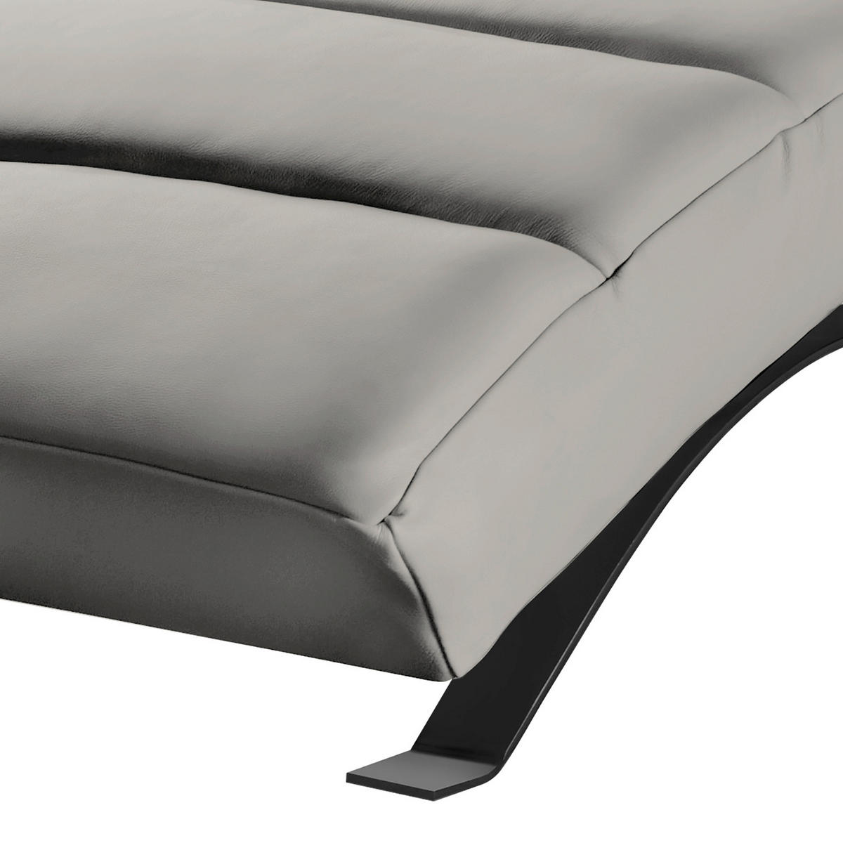 RELAXLIEGE SWING Mikrofaser Grau  - Schwarz/Grau, Design, Textil/Metall (65/65-95/171cm) - Livetastic