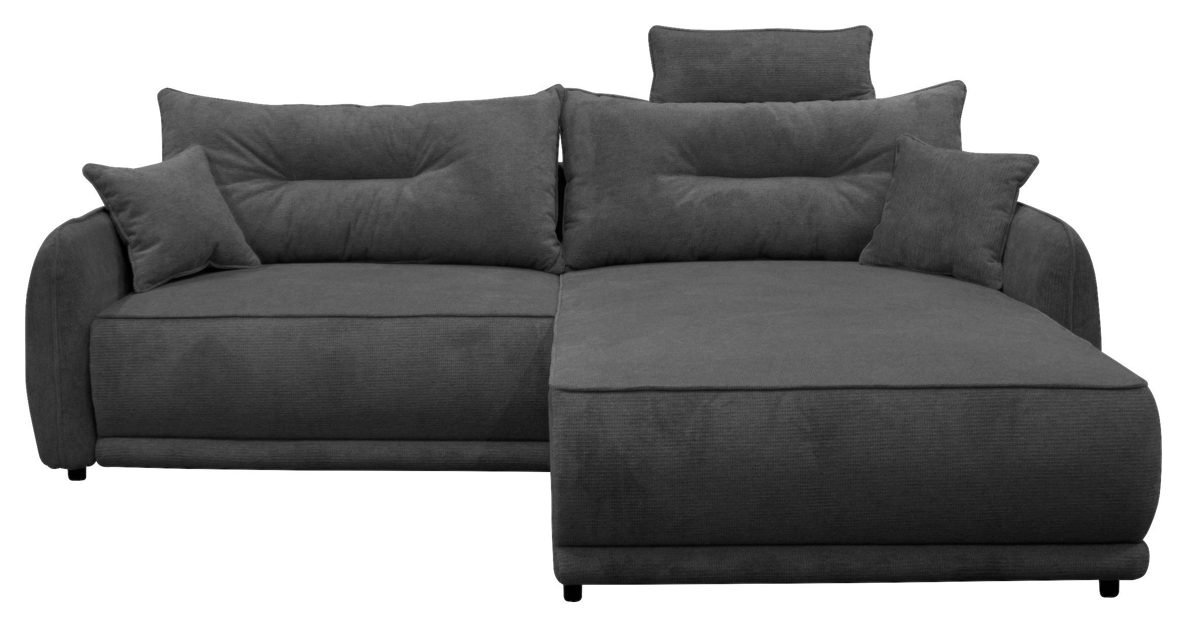 ECKSOFA FRESH Anthrazit Struktur  - Anthrazit/Beige, Design, Kunststoff/Textil (264/195cm) - MID.YOU