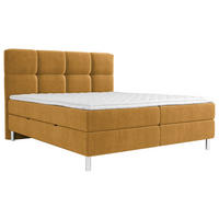 BOXBETT 160/200 cm  in Orange, Currygelb  - Chromfarben/Currygelb, Modern, Holz/Holzwerkstoff (160/200cm) - Esposa