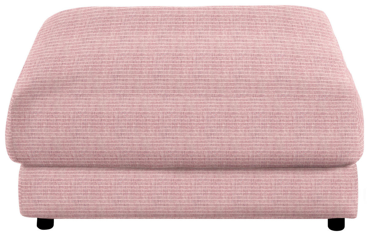 HOCKER in Textil Rosa  - Schwarz/Rosa, Design, Kunststoff/Textil (100/86/100cm) - Lomoco
