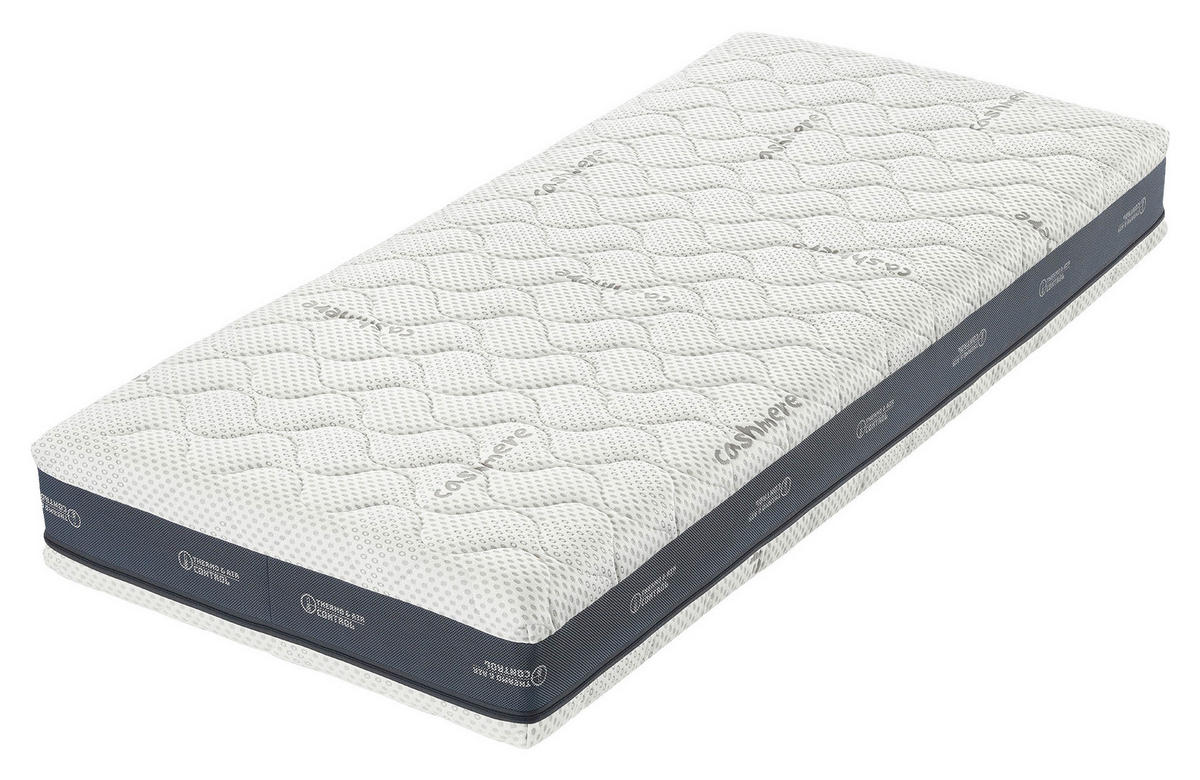 MATRACE Z GELOVÉ PĚNY, 90/200 cm - šedá/bílá, Konvenční, textil (90/200cm) - Swedish Line