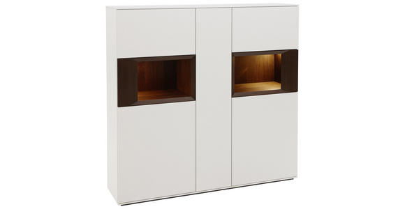 HIGHBOARD 150/145,3/37,1 cm - Nussbaumfarben/Weiß, Design, Holz/Holzwerkstoff (150/145,3/37,1cm) - Dieter Knoll