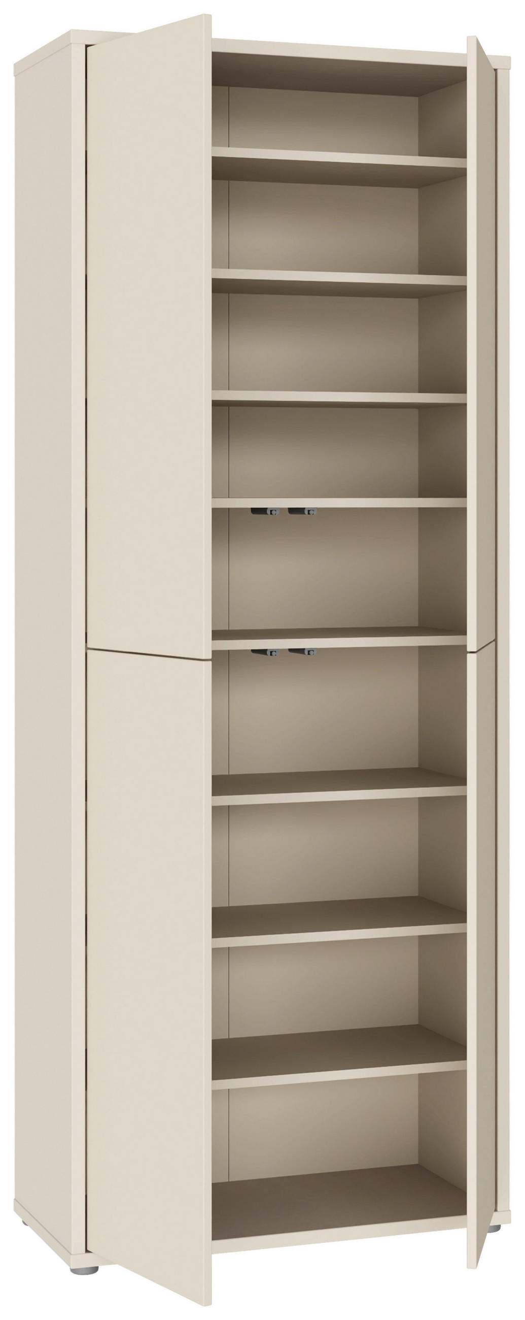 SCHUHSCHRANK Sandfarben  - Sandfarben/Grau, MODERN, Holzwerkstoff/Kunststoff (74,5/191,9/34,9cm) - Xora
