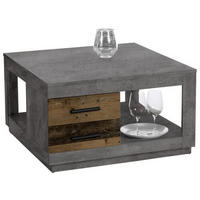 COUCHTISCH 80/80/45,6 cm quadratisch Anthrazit, Braun  - Anthrazit/Schwarz, Design, Holzwerkstoff (80/80/45,6cm) - Ti'me