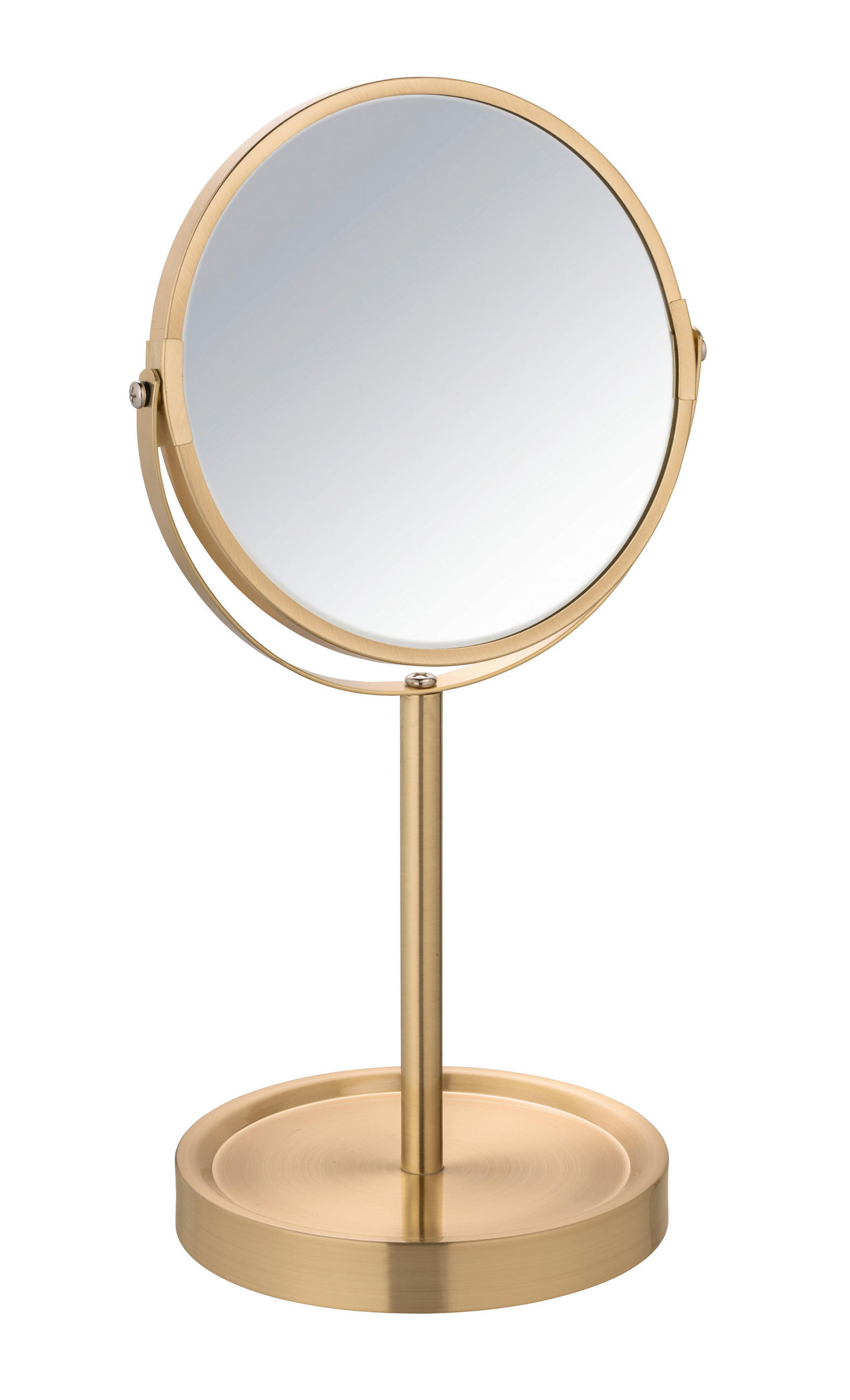 SCHMINKSPIEGEL  - Goldfarben, Basics, Glas/Metall (18,5/35/15cm) - Wenko