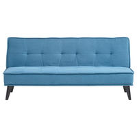 SCHLAFSOFA in Webstoff Petrol  - Petrol/Schwarz, Design, Holz/Textil (181/91/82cm) - Livetastic