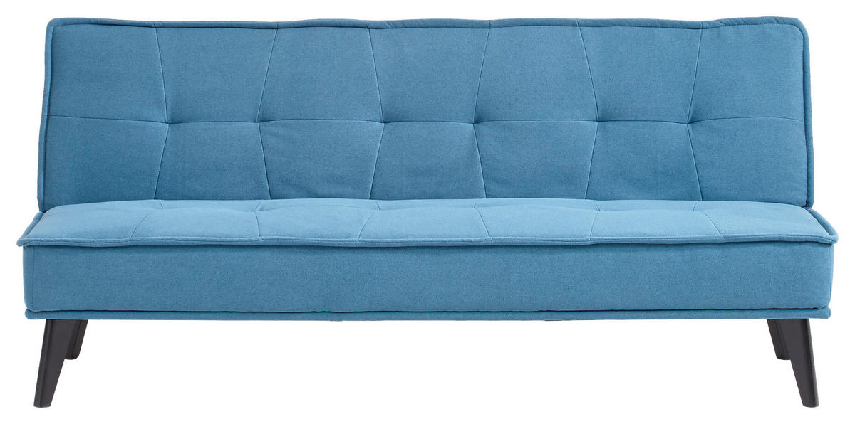 SCHLAFSOFA in Webstoff Petrol  - Petrol/Schwarz, Design, Holz/Textil (181/91/82cm) - Livetastic