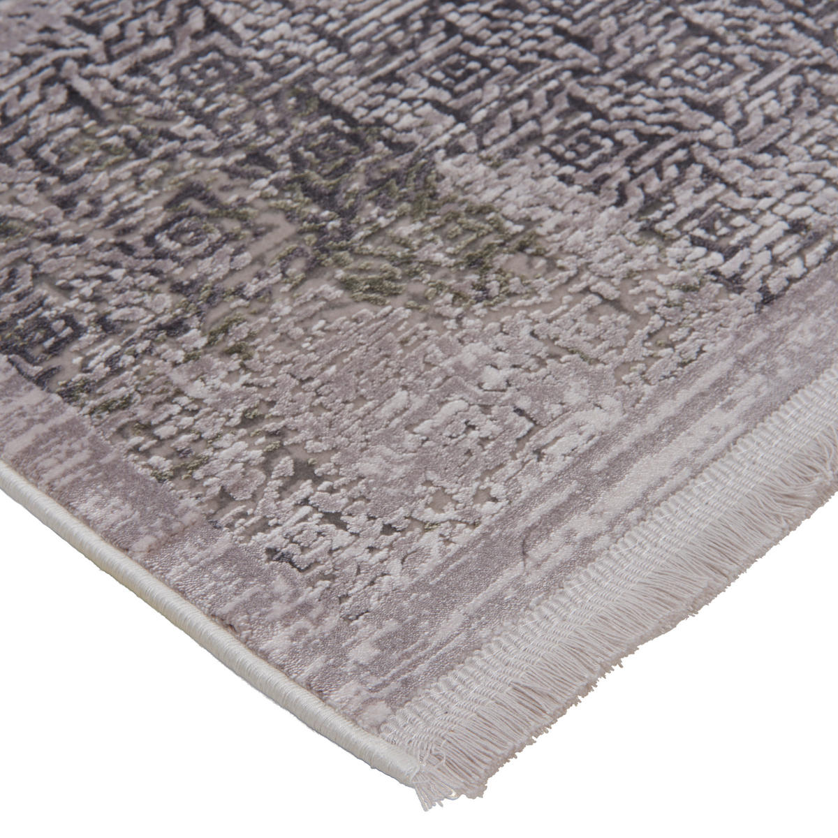 VINTEDŽ TEPIH  siva, zelena     - siva/zelena, Dizajnerski, tekstil (80/150cm) - Dieter Knoll